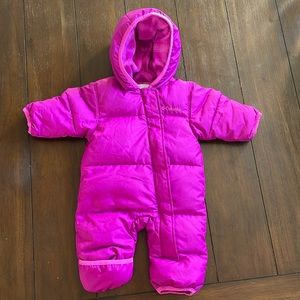 Purple Columbia baby bunting suit